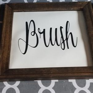 Set of 3 bathroom wall hangings.